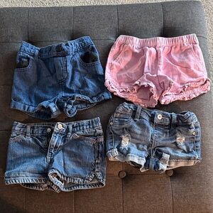 Stylish Kids Denim and Pink Shorts Set